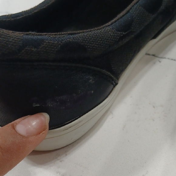 Coach Black Patterned Slip-On Shoes Sz 7 Pre-owned - Picture 4 of 9